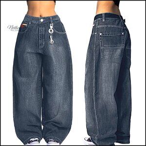 Wide Leg Boyfriend Jeans Baggy Low Rise Vintage Distressed Denim Pants